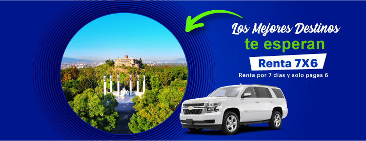 Renta por 7 dias y solo pagas 6